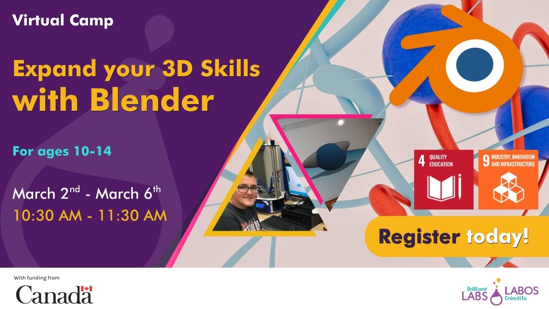 Virtual 3D Design in Blender Camp feature poster