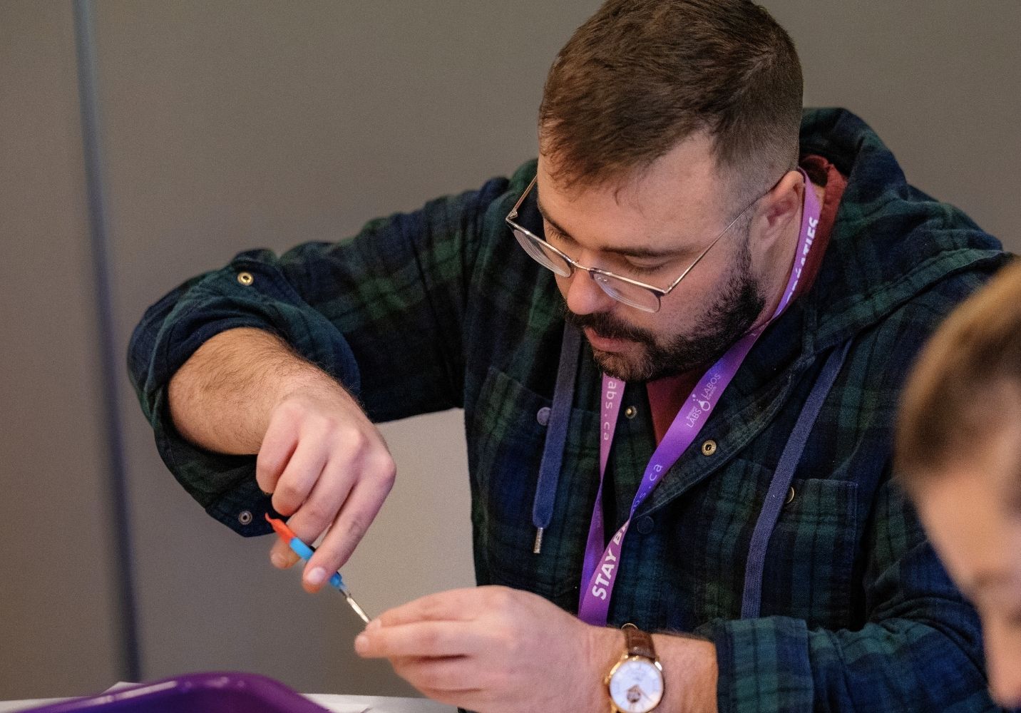 teachers soldering at the 2023 learning and teaching retreat